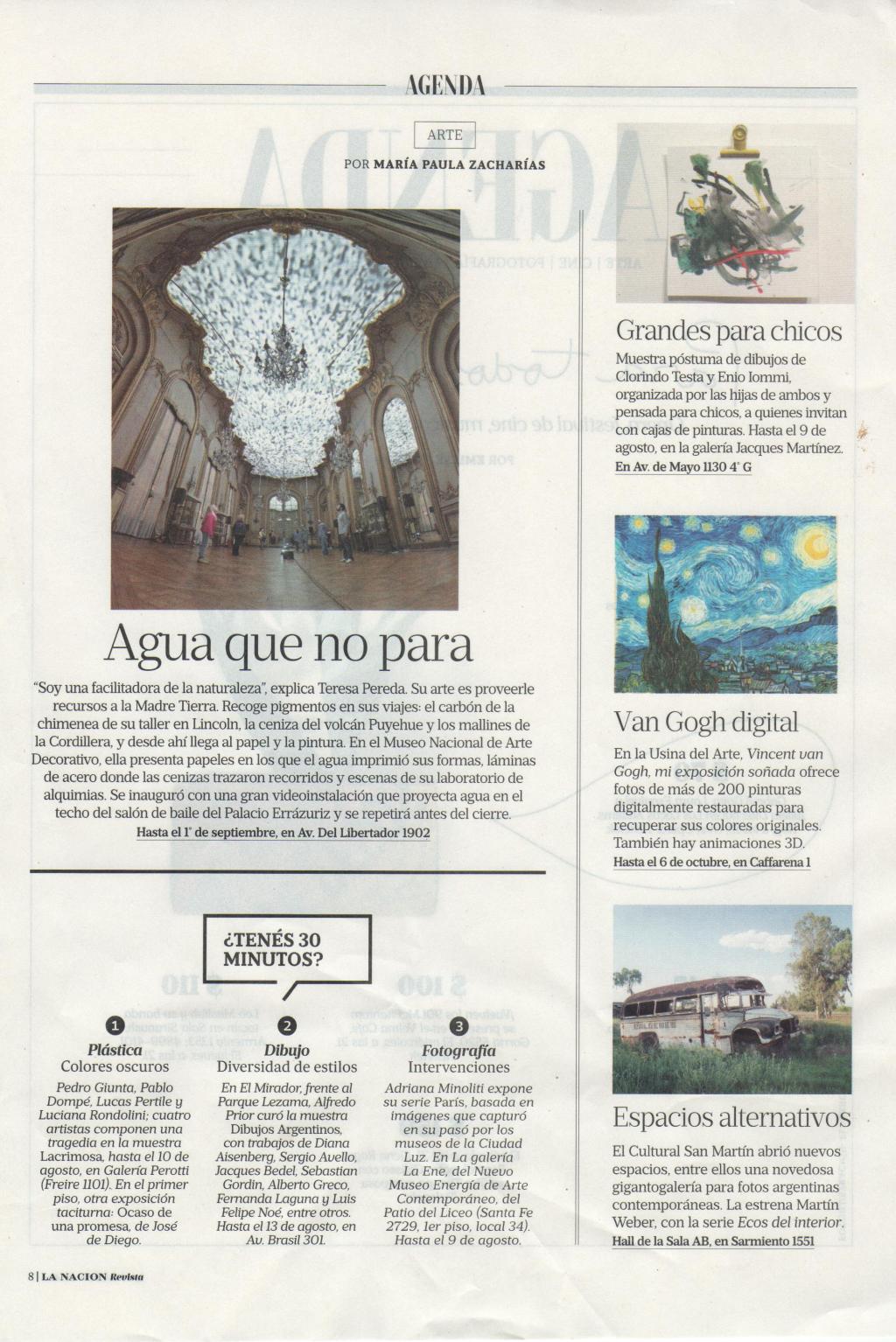 Agendas de arte de agosto&nbsp;2013