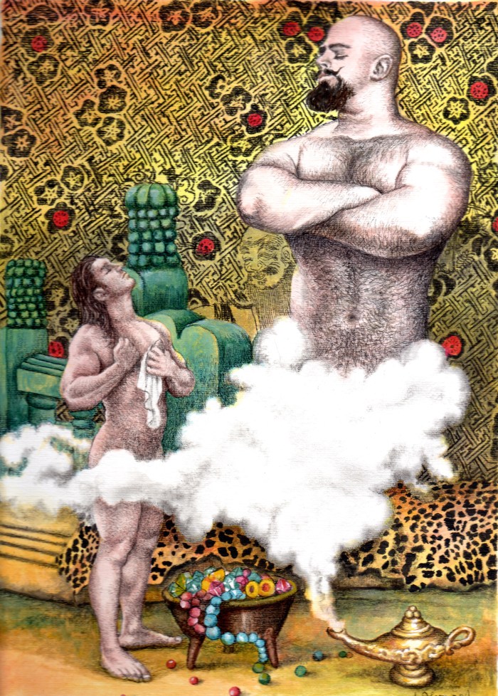 ALVARO, JORGE - Aladino y el genio - acuarela - 60x50cm - 2014 - copia