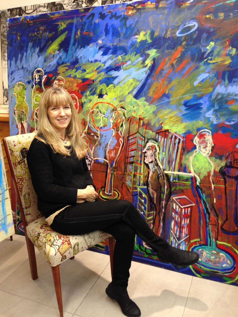 Liliana Golubinsky_Muñecos de torta 175 x 200 cm 2013 acrílico sobre tela_baja