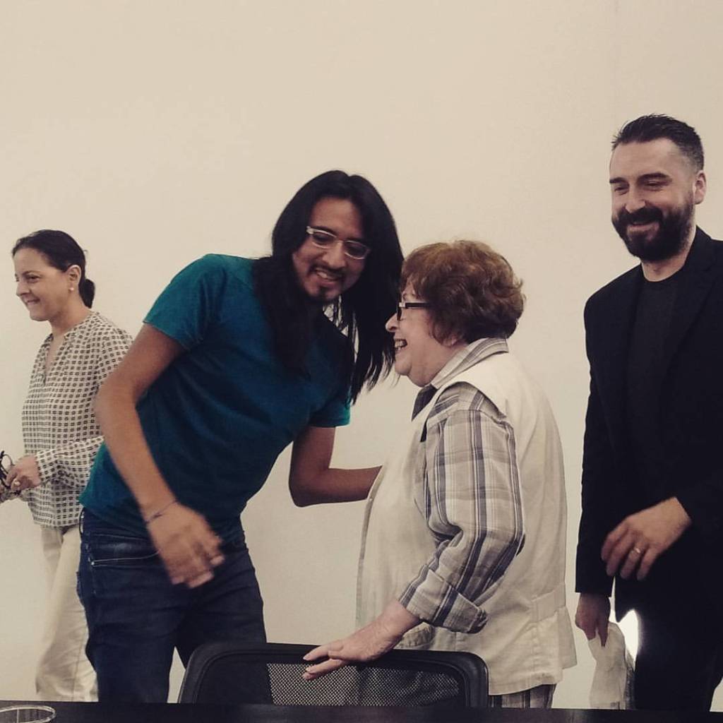 De iz a der: Mafluf, M. A. López, Bruga y A. Pérez Rubio. (Ph: MPZ).